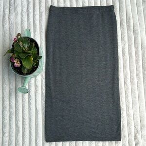 Express Long Dark Gray Skirt